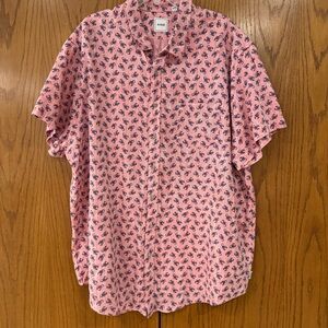 ROWM Men's 3XB Short Sleeve Printed Scorpion Button Up Shirt 100% Cotton Fun